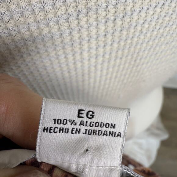 Liz Claiborne Women's Size XL Brown Paisley Print 3/4 Sleeve Blouse #3478 - Picture 2 of 9